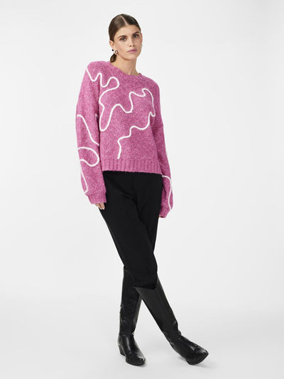 Y.A.S YasCordy Jumper Pink Abstract