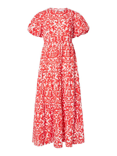 YasGreena Ankle Dress White/Orange