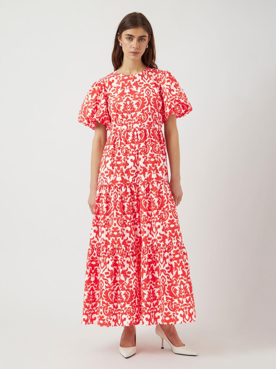 YasGreena Ankle Dress White/Orange
