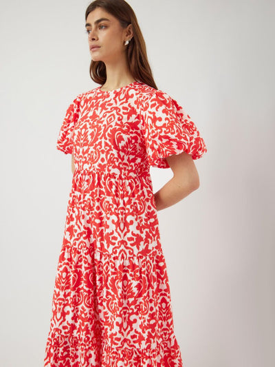 YasGreena Ankle Dress White/Orange