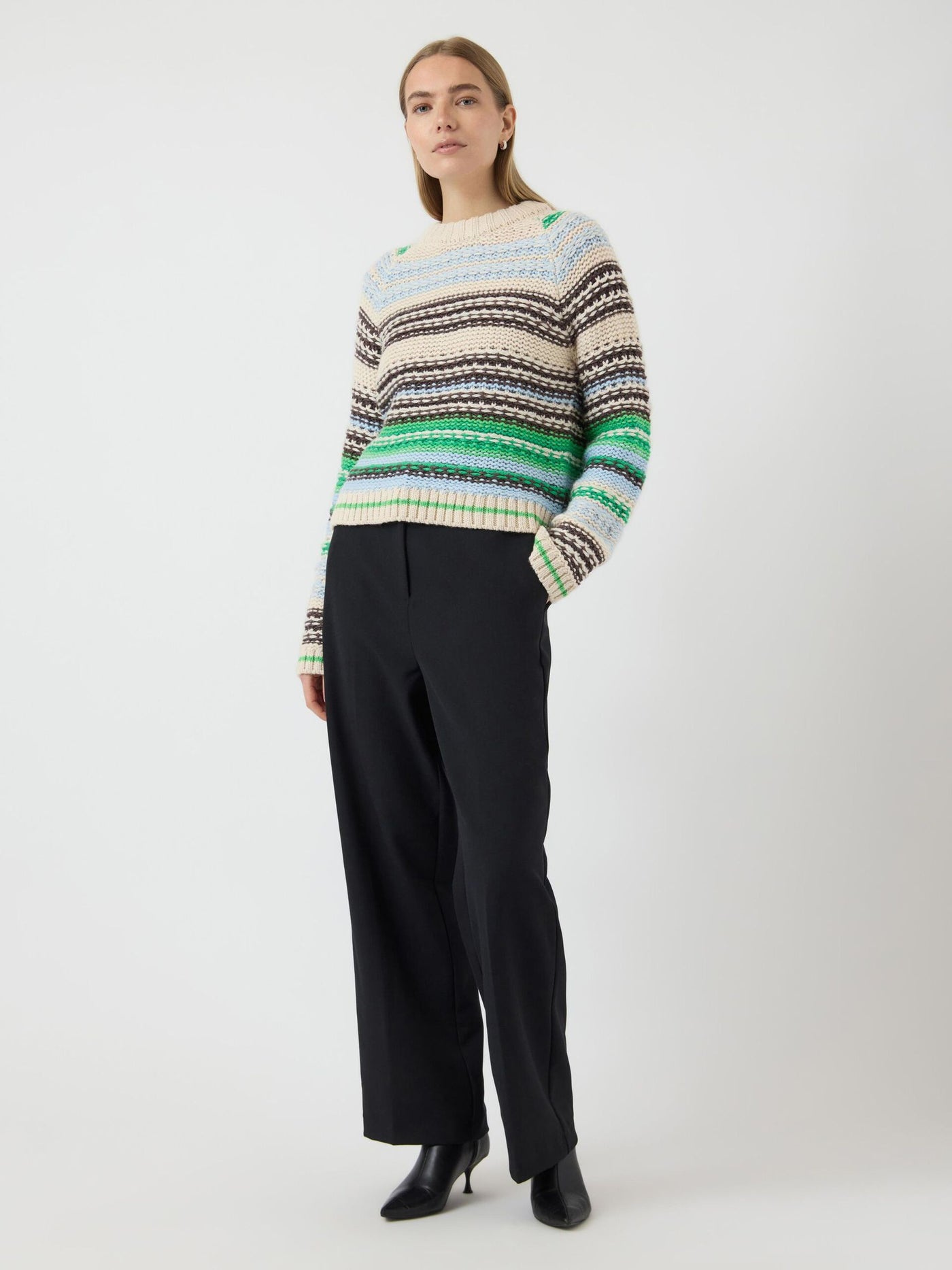 YasBibi Ls Knit Clear Sky/ Multi