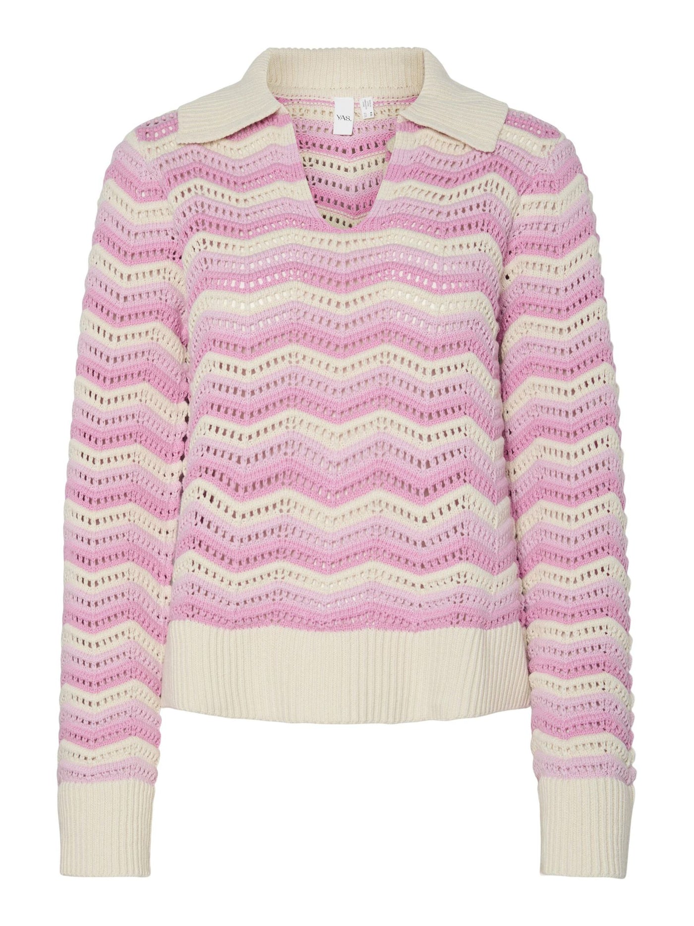 YasCalmi Knit Begonia Pink Stripes