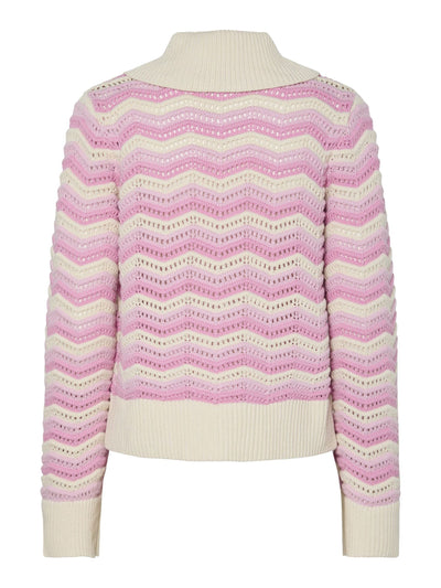 YasCalmi Knit Begonia Pink Stripes