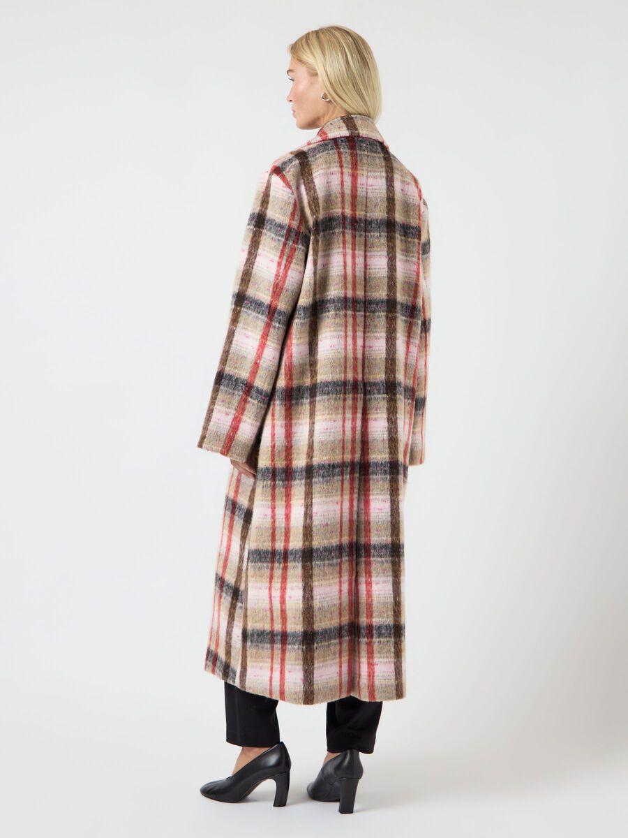 YasCira Long Coat Oxford Tan/Pink