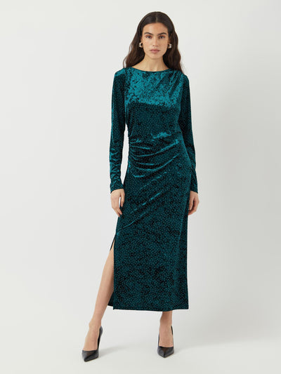 YasTillia Ls Velvet Long Dress Ponderosa Pine