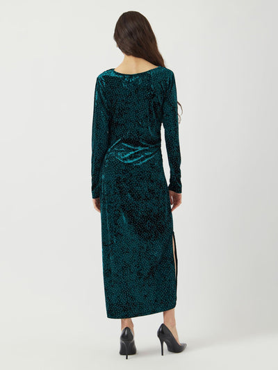 YasTillia Ls Velvet Long Dress Ponderosa Pine