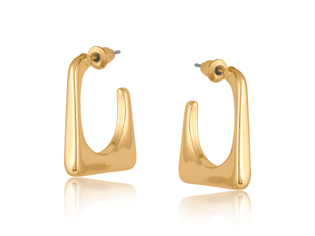 Hortense Organic Shape Earrings Gold