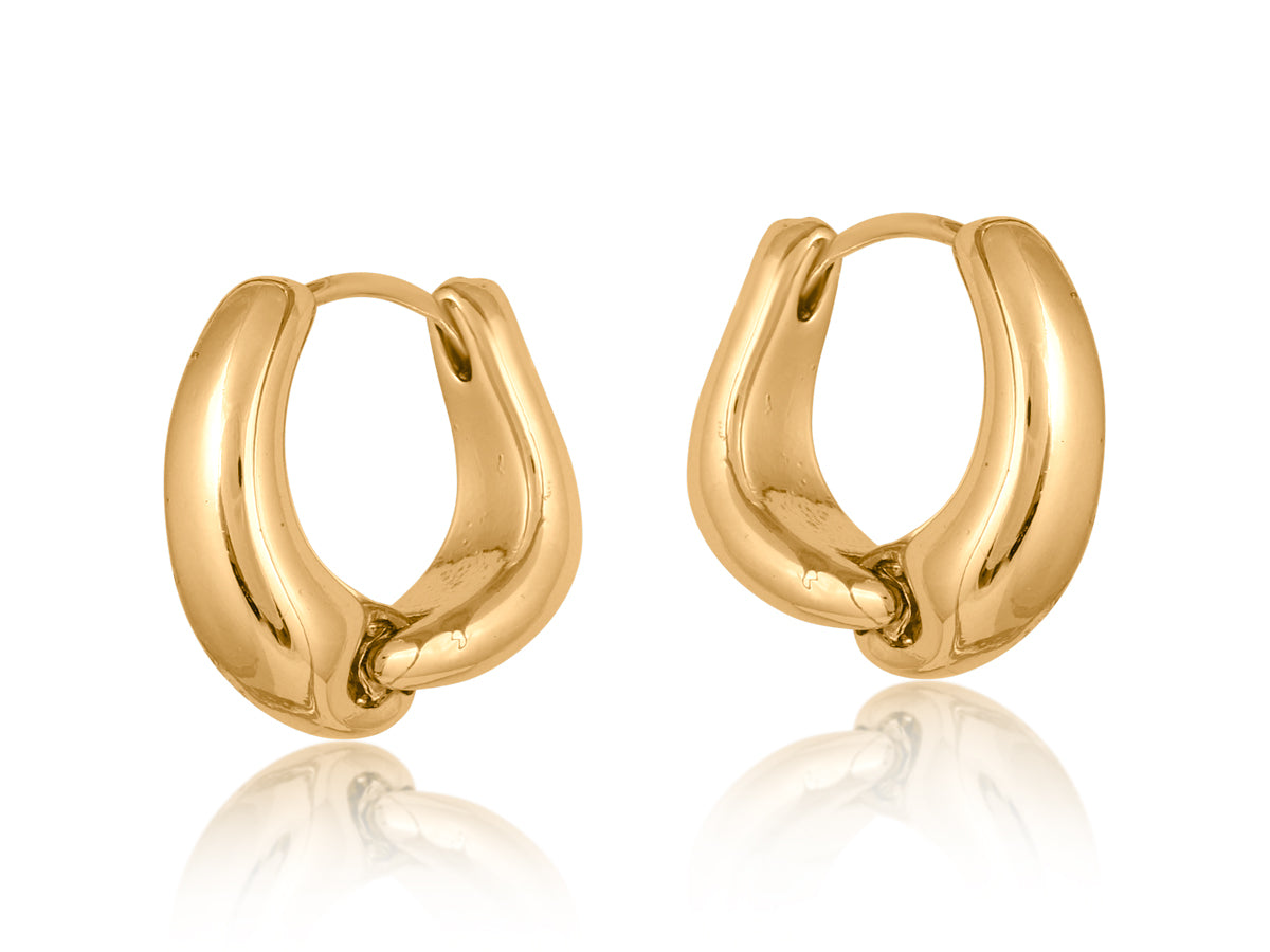 Honorine Organic Shape Knotted Earrings Gold