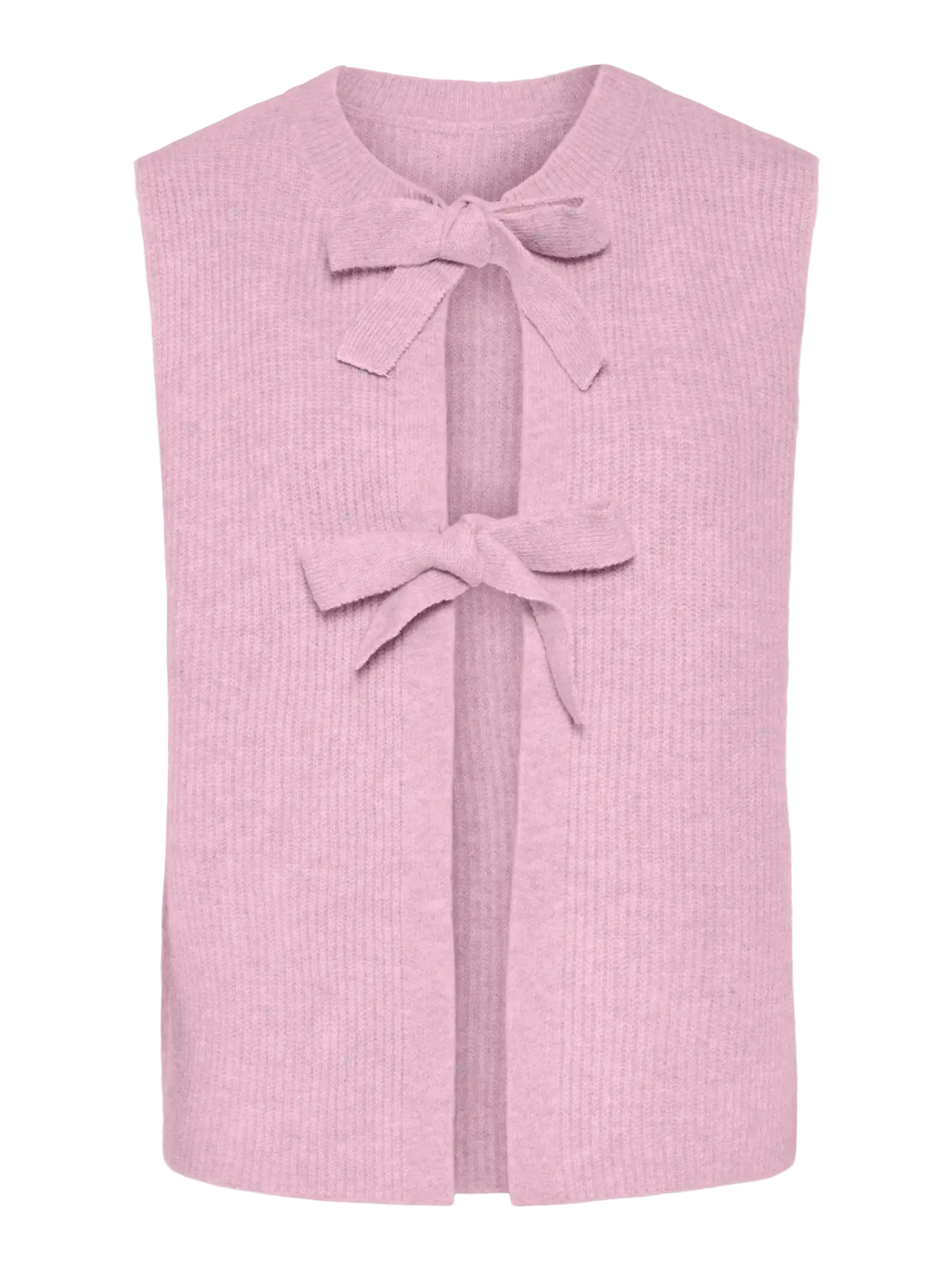 PcSilly Tie Knit Vest Rose