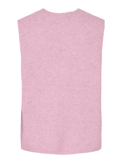 PcSilly Tie Knit Vest Rose