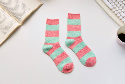 Warm Cashmere & Wool Blend Socks Red