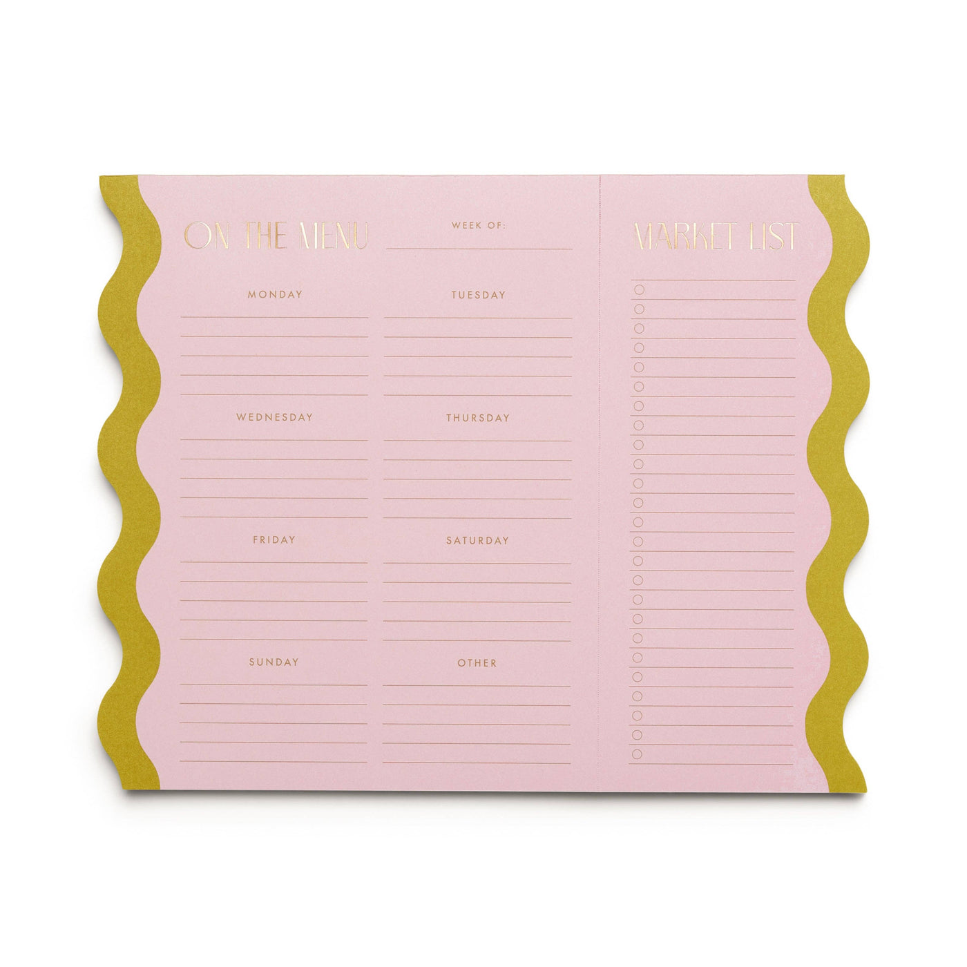 Meal Planner Notepad - Pink