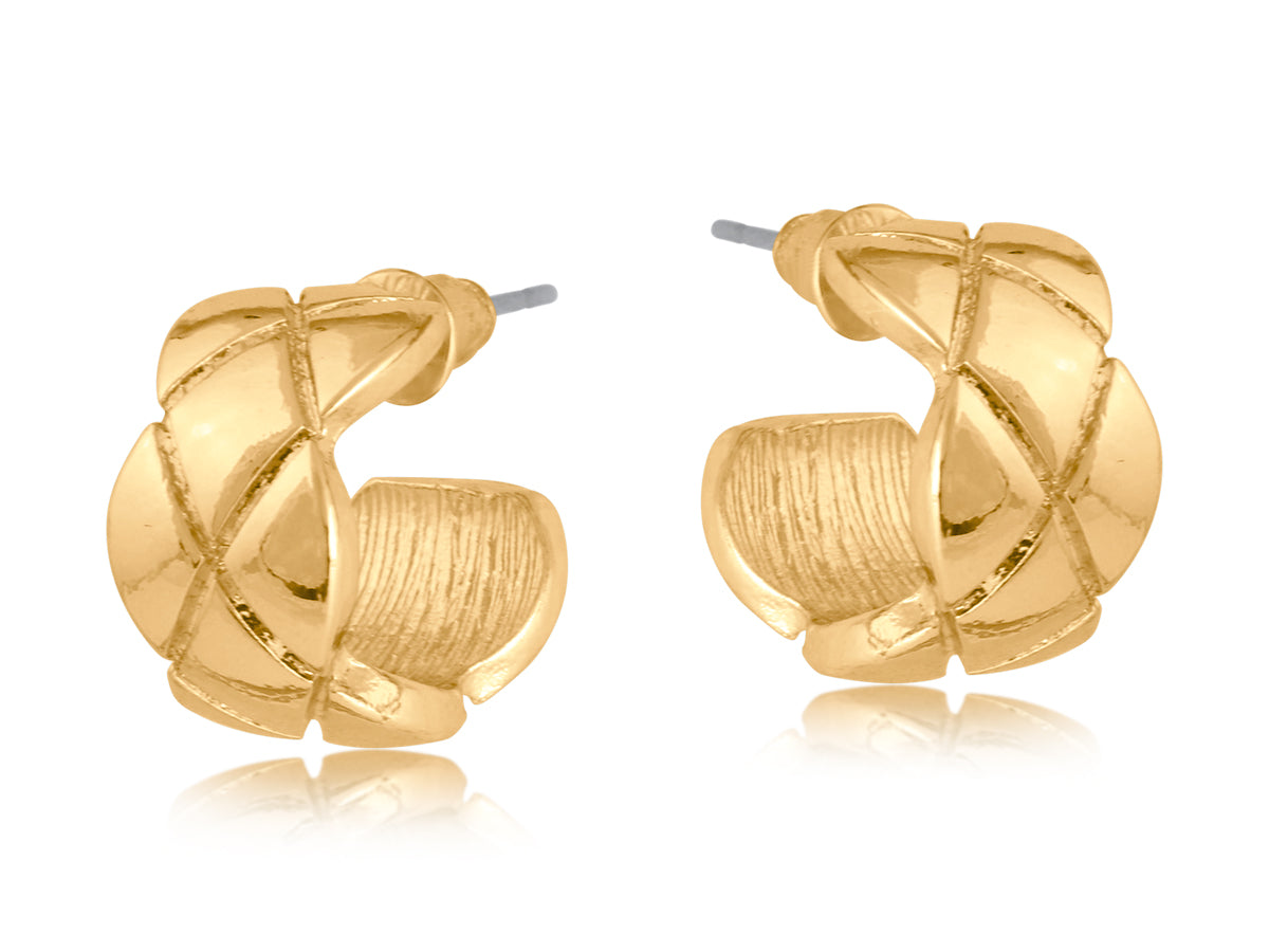 Gabrielle Tiny Hoop Earrings Gold