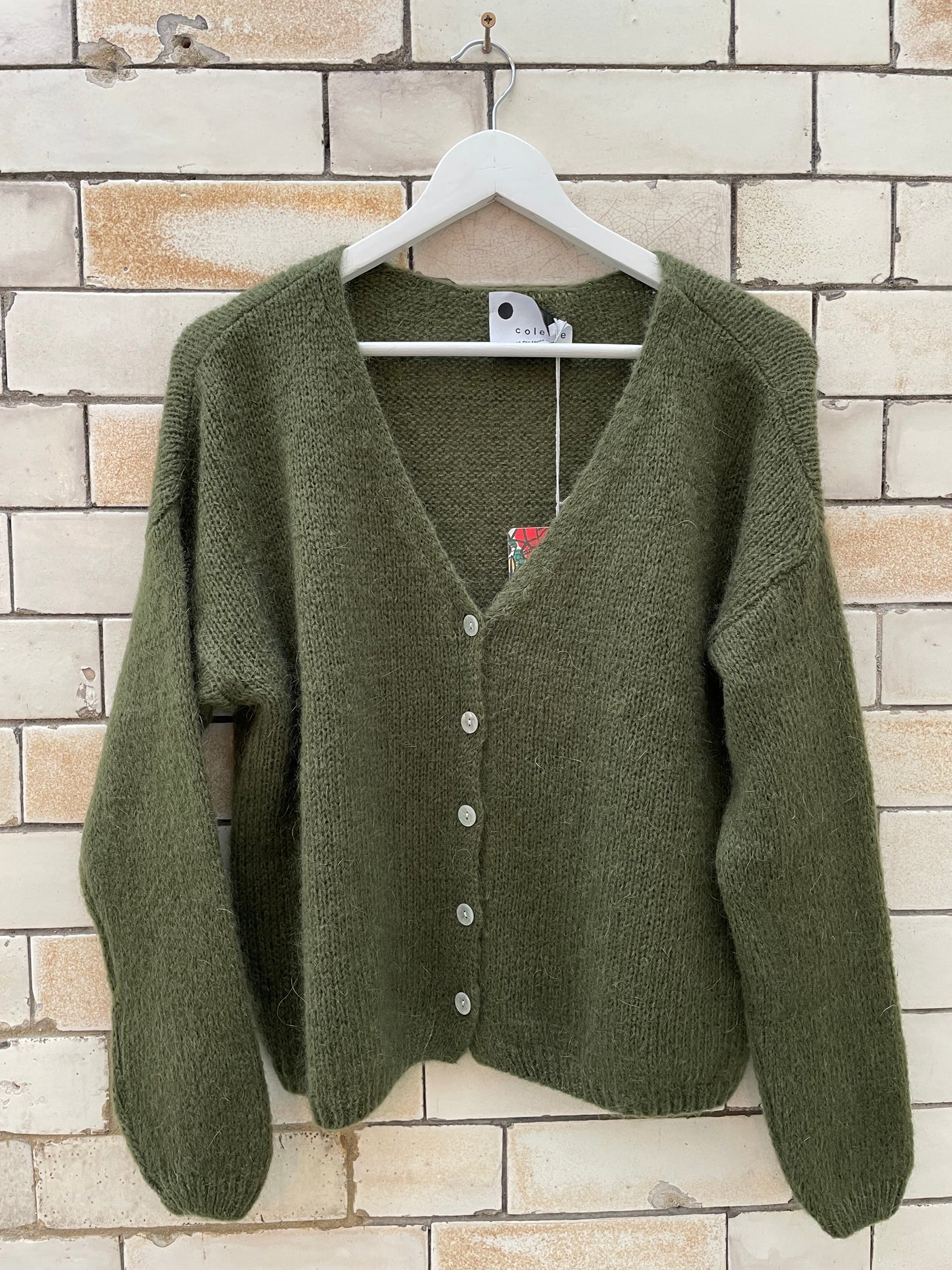 Mohair Cardigan - Forest Green