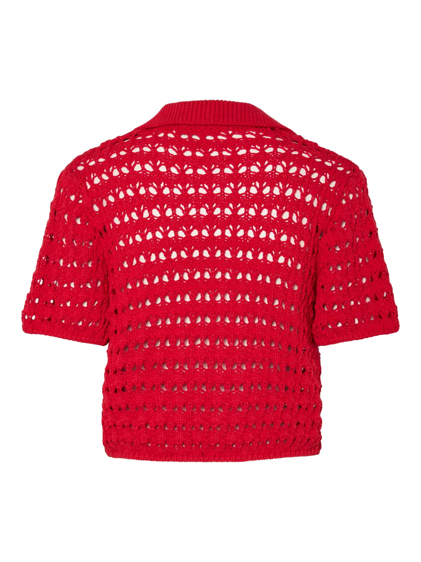 PcFiluca Cropped Polo Knit Goji Berry