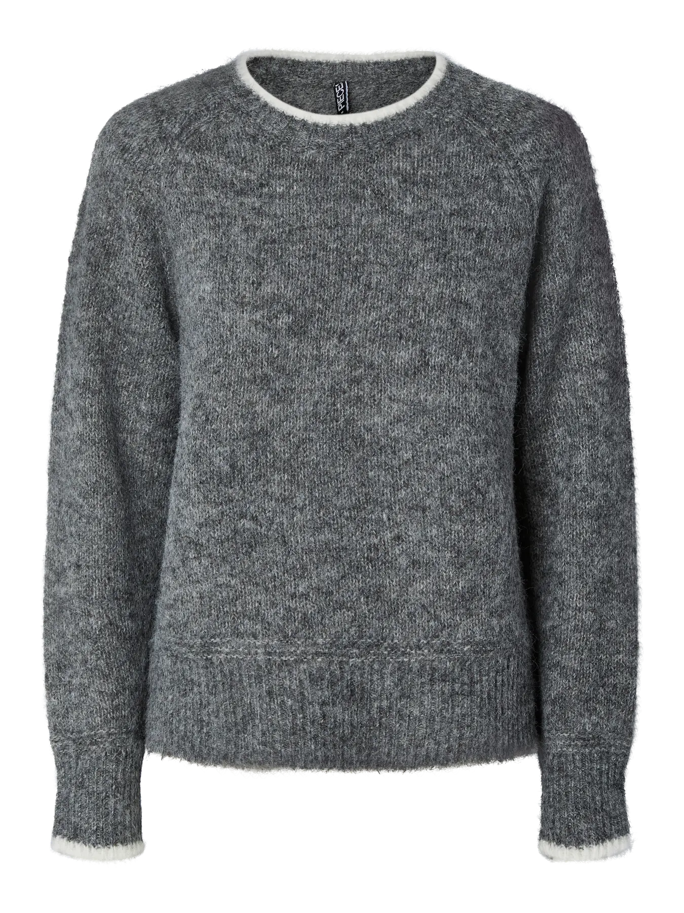 PcIvy Knit Medium Grey/White