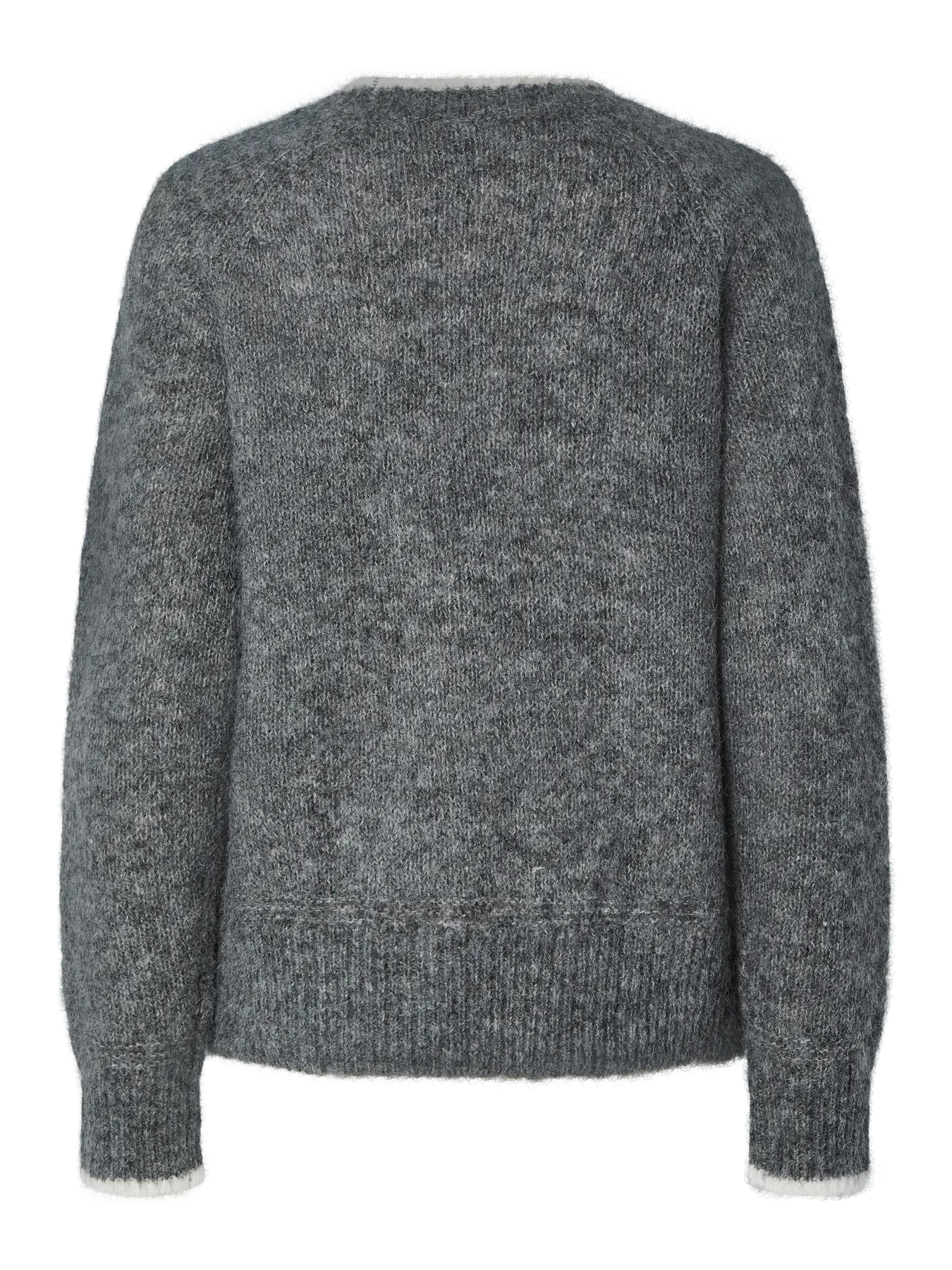 PcIvy Knit Medium Grey/White