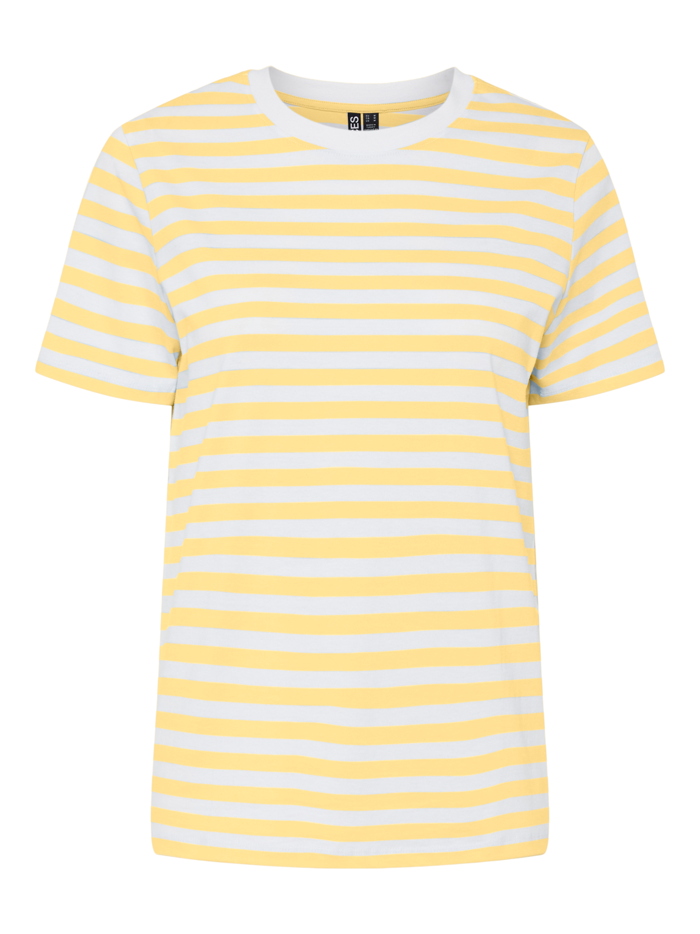 PcRia SS Bold Stripe Tee Pale Banana