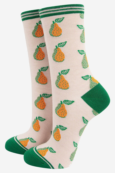 Women's Pear Fruit Bamboo Socks