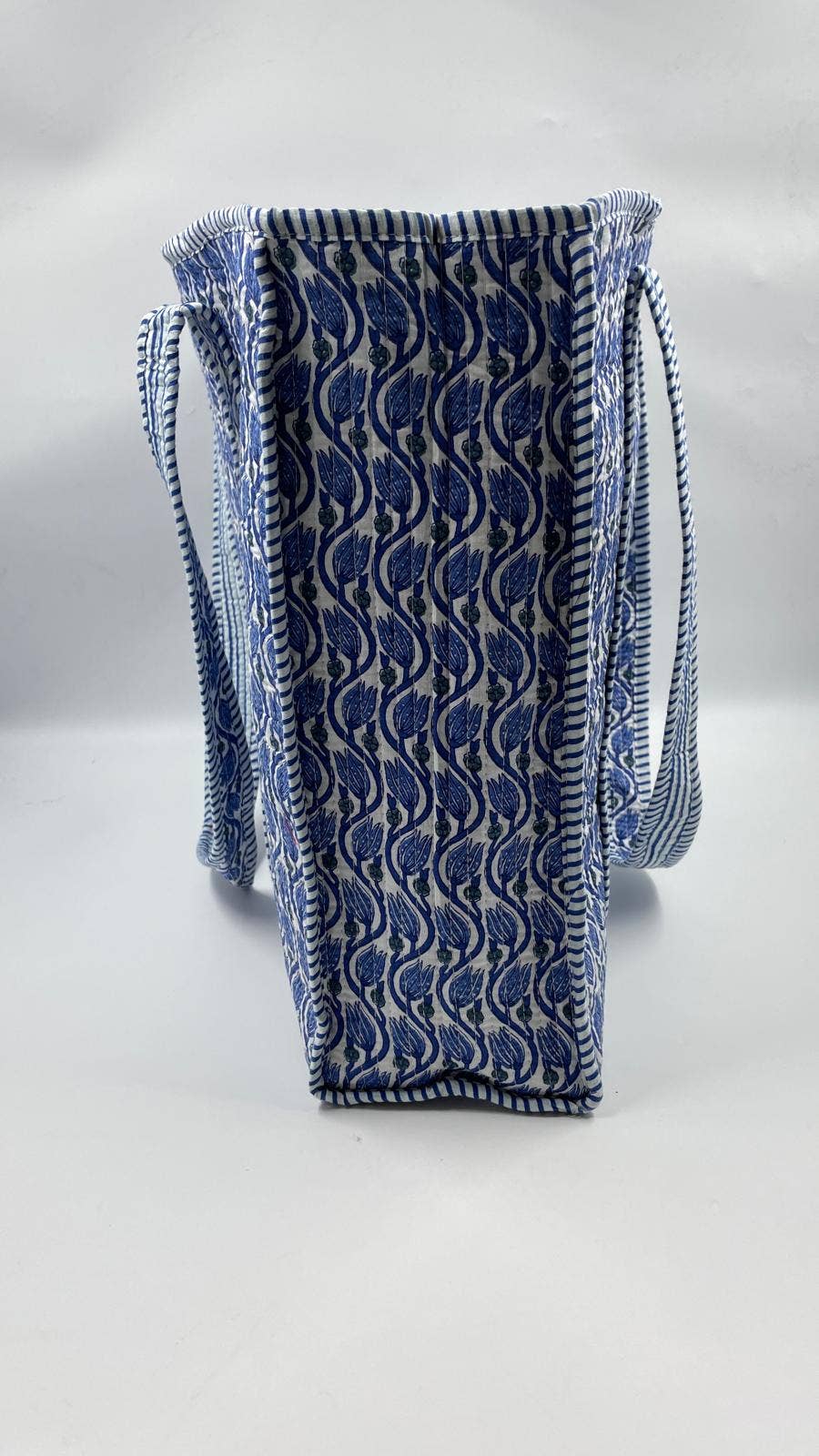 Kantha Blue/Navy Lotus Reversible Tote Bag