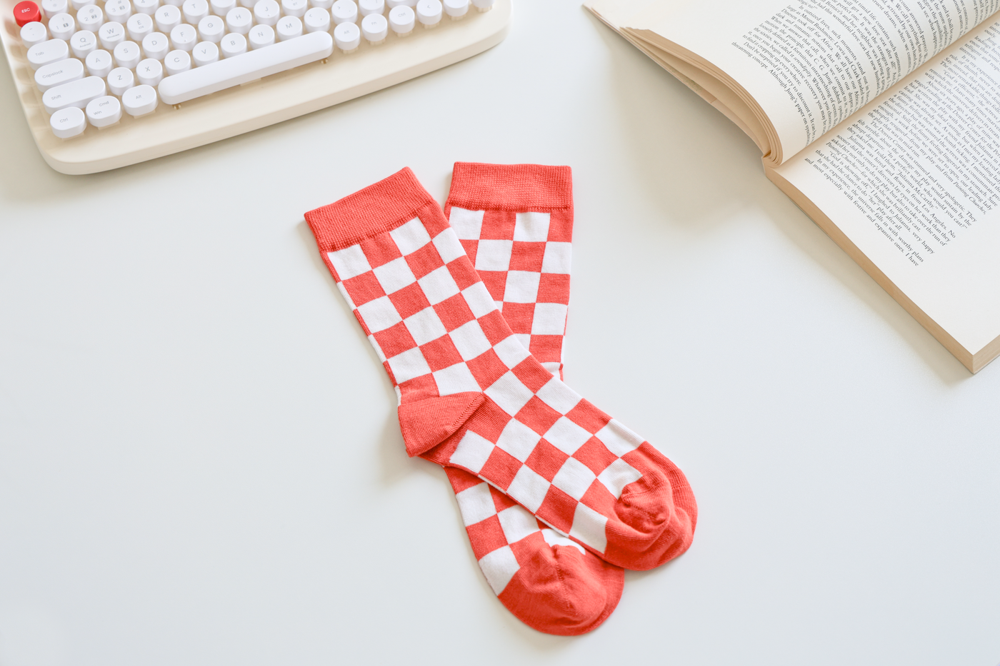 Women's Checkered Cotton Socks