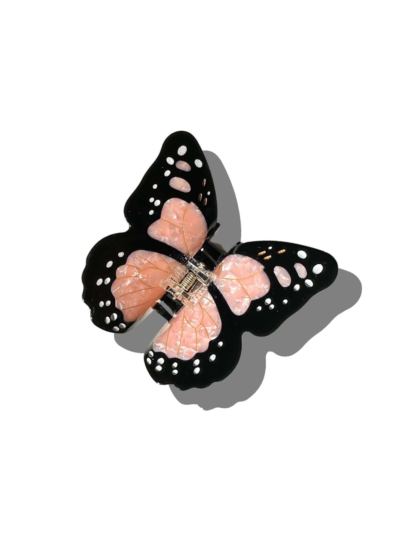 Hand-painted Monarch Butterfly Claw Hair Clip | Eco-Friendly: Pink