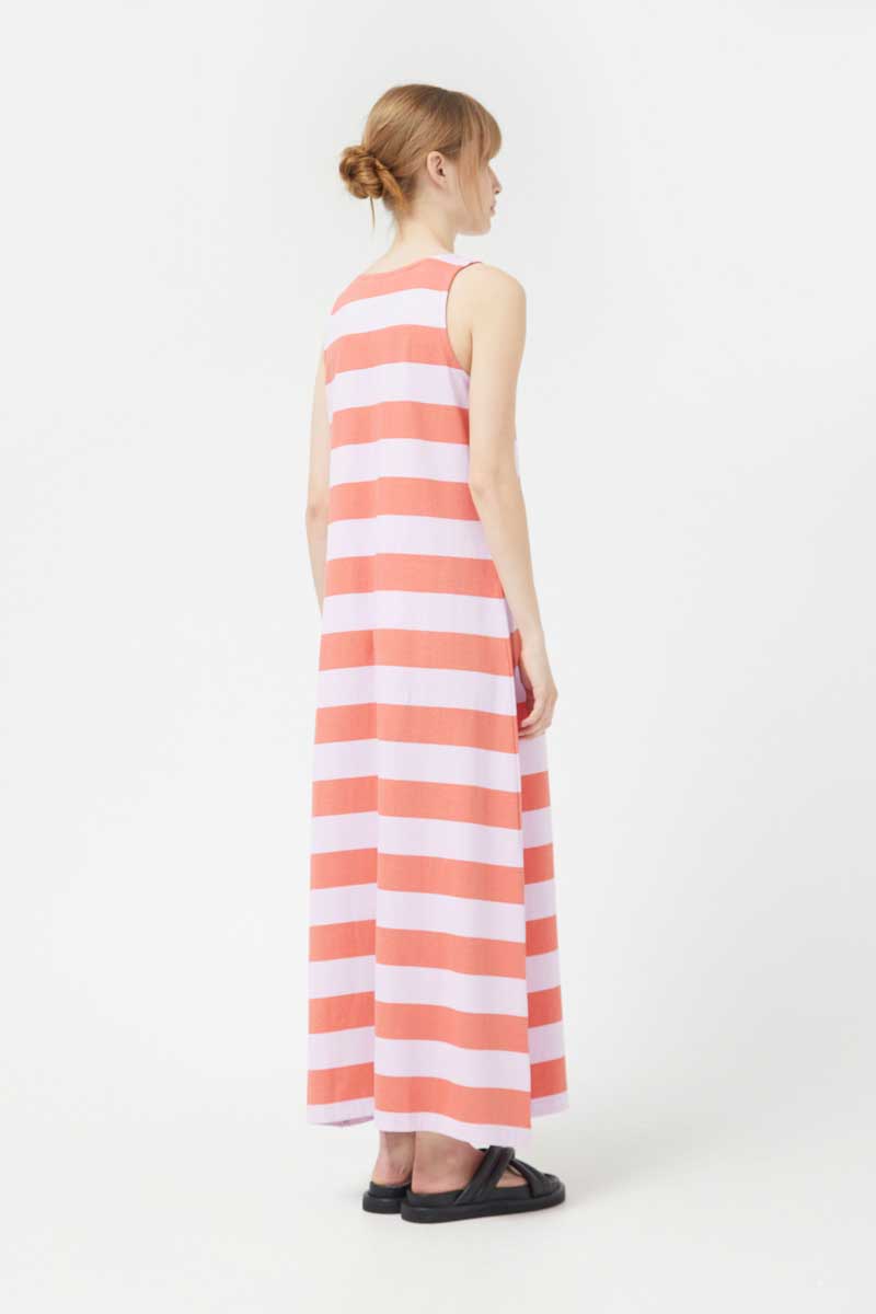 Cotton Striped Jersey Maxi Dress