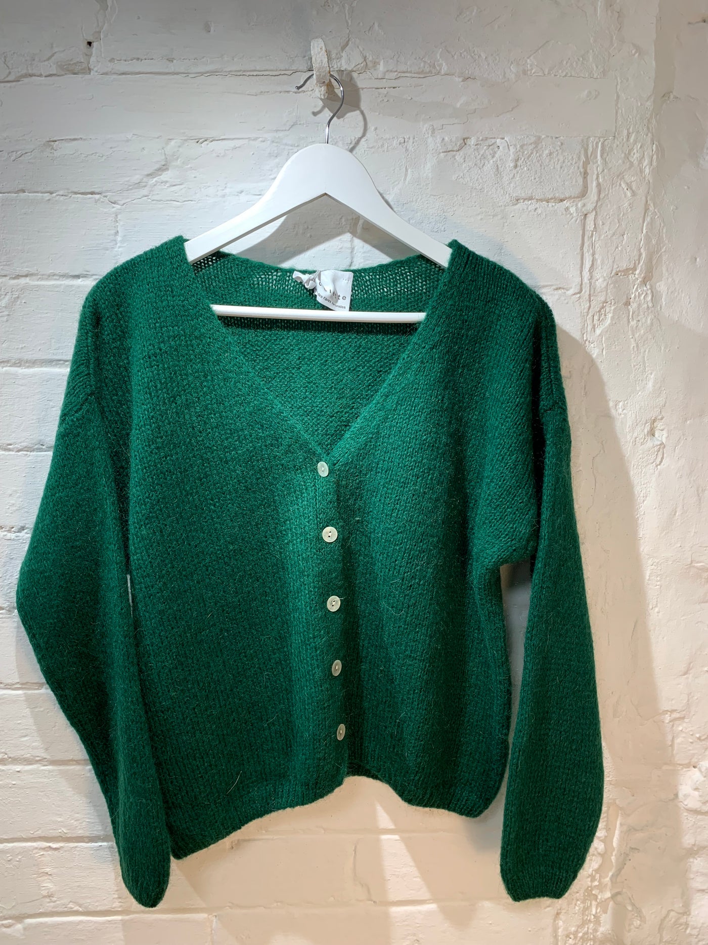 Mohair Cardigan - Hunter Green