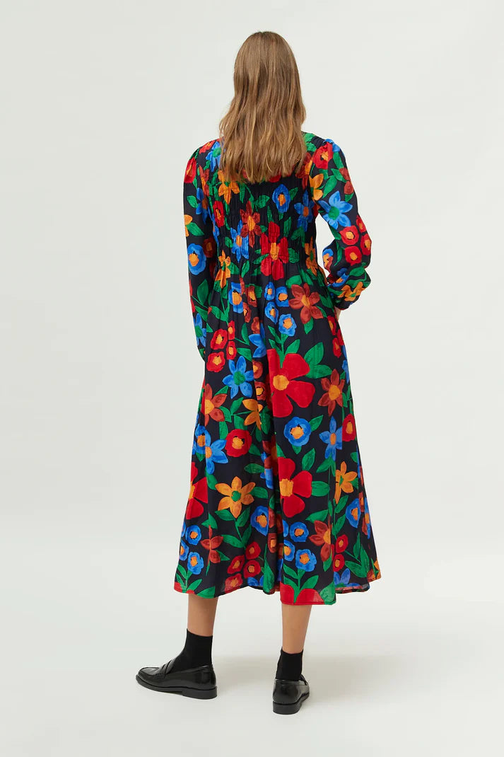 CF Flower Print Dress Red/Blue