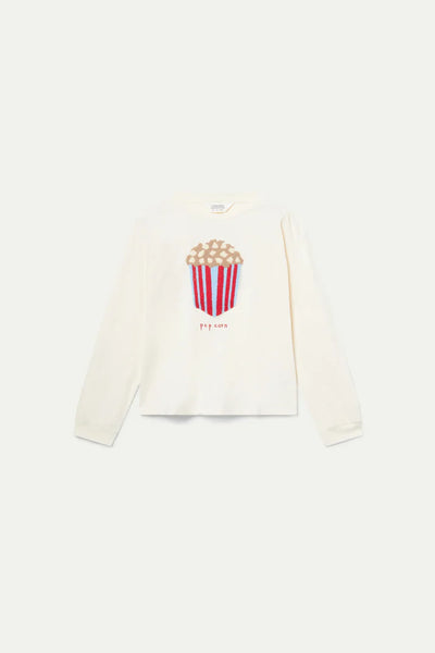 CF Popcorn LS Tee Creme