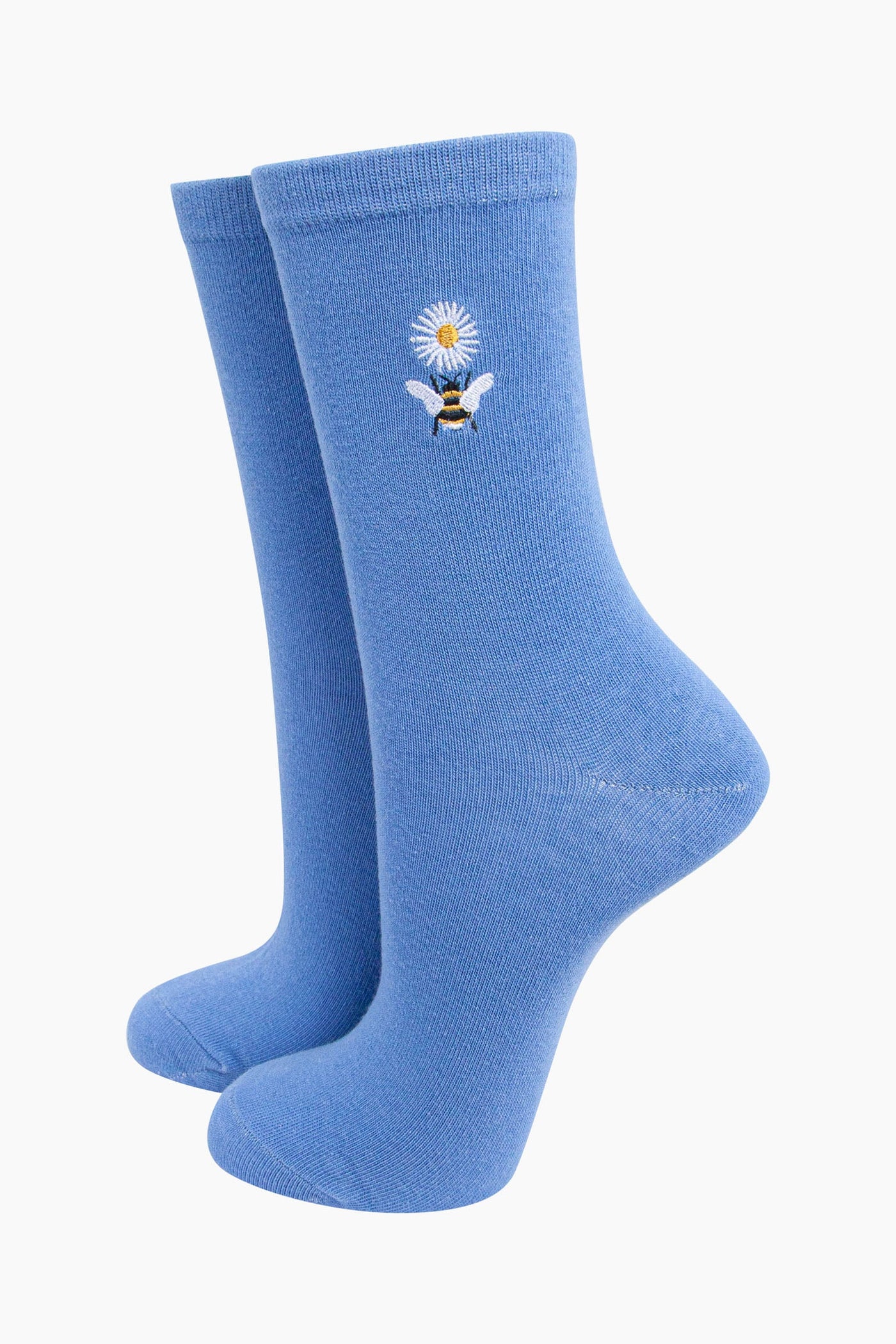 Bee & Daisy Blue Socks