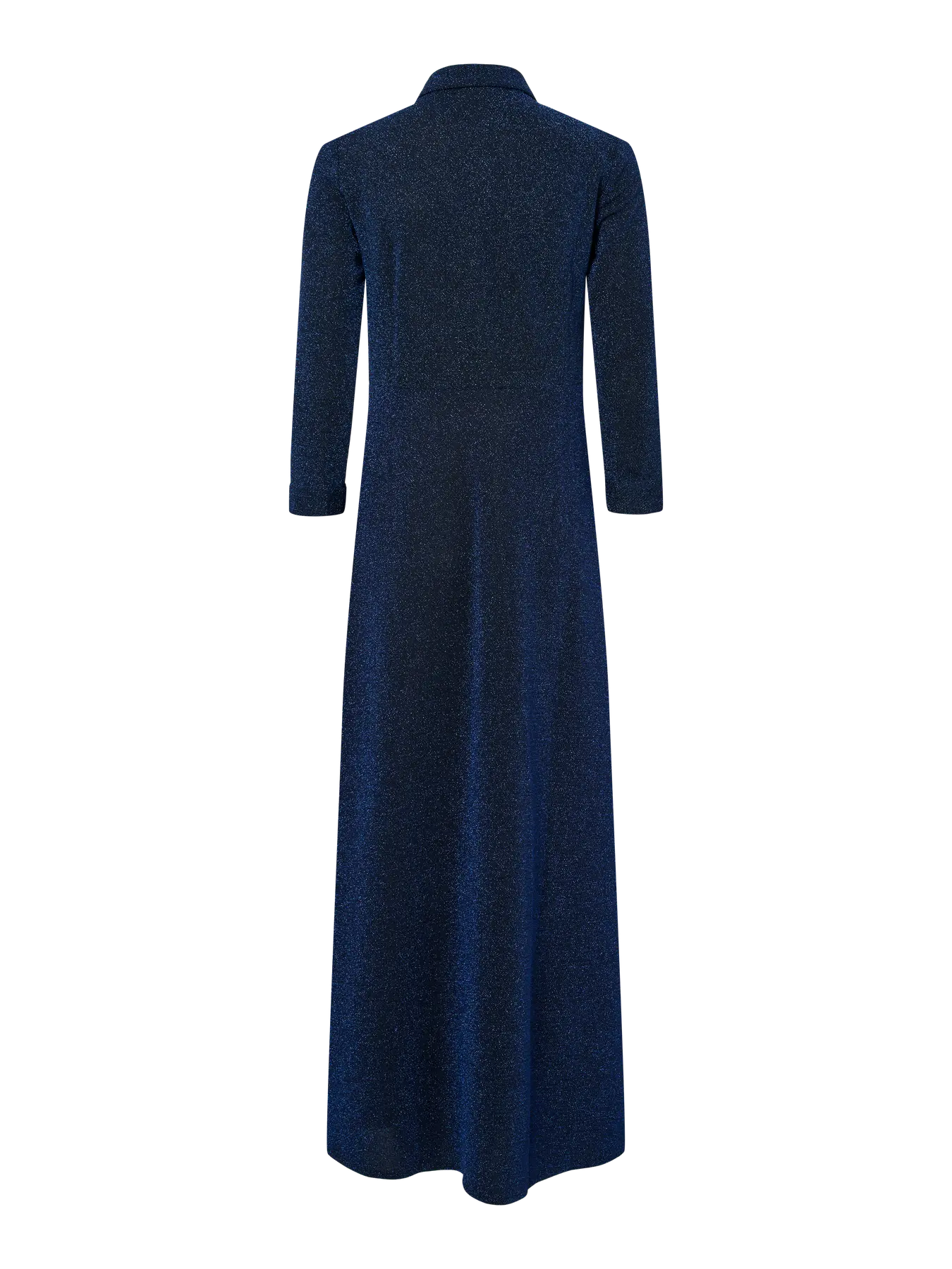 YasSavanna Shirt Dress Black/Blue Metallic