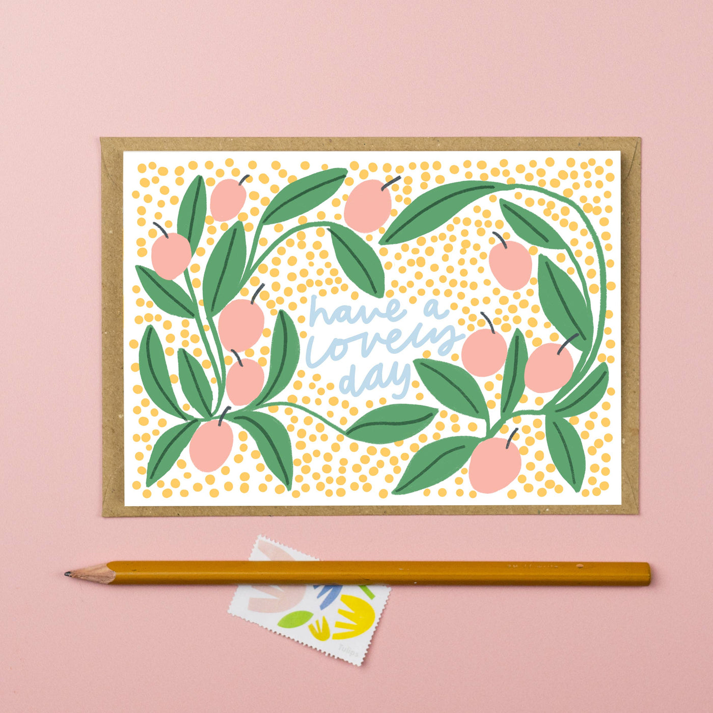 Have a lovely day spotty birthday card