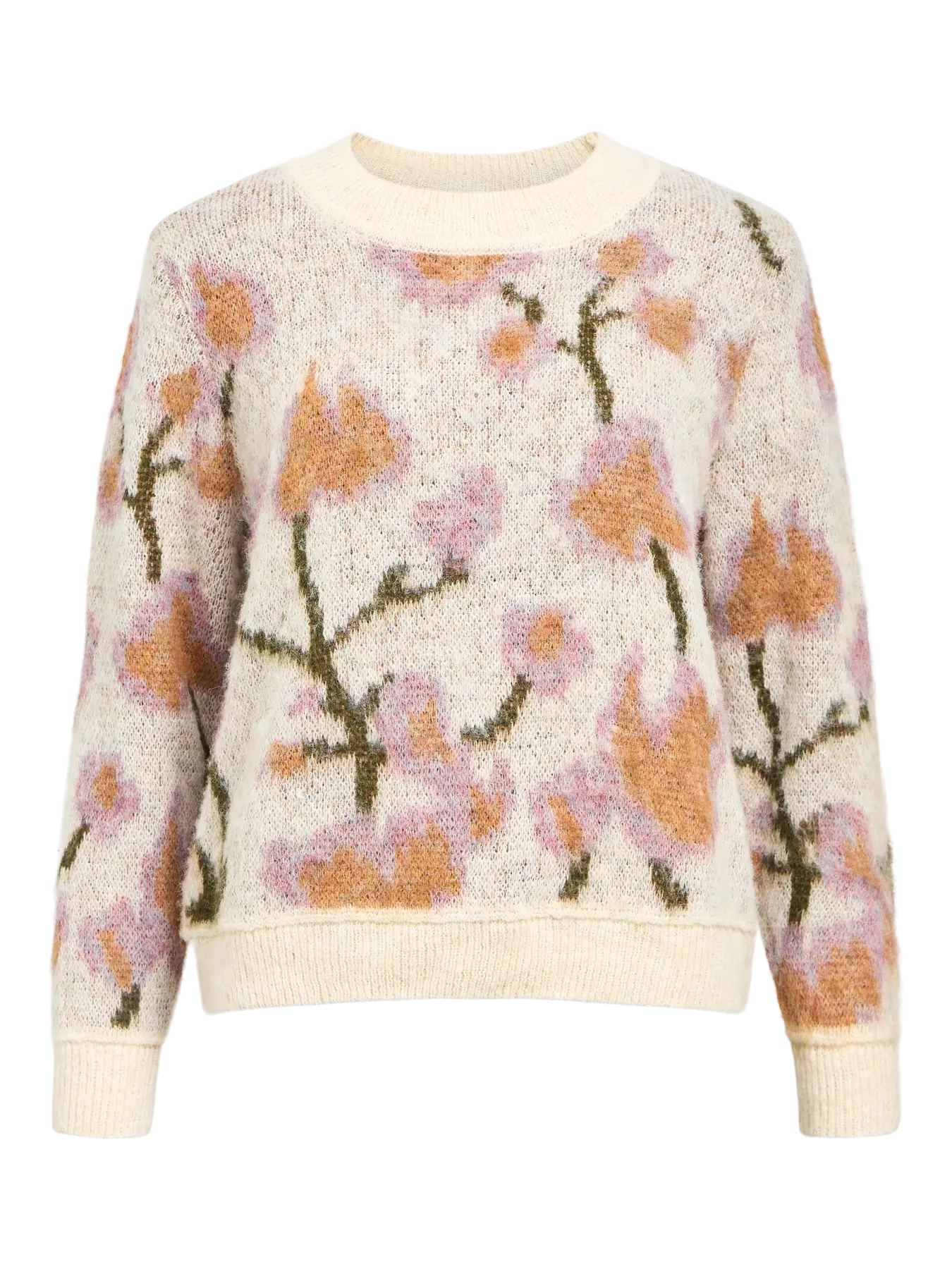 ObjLucie Knit Flower Print