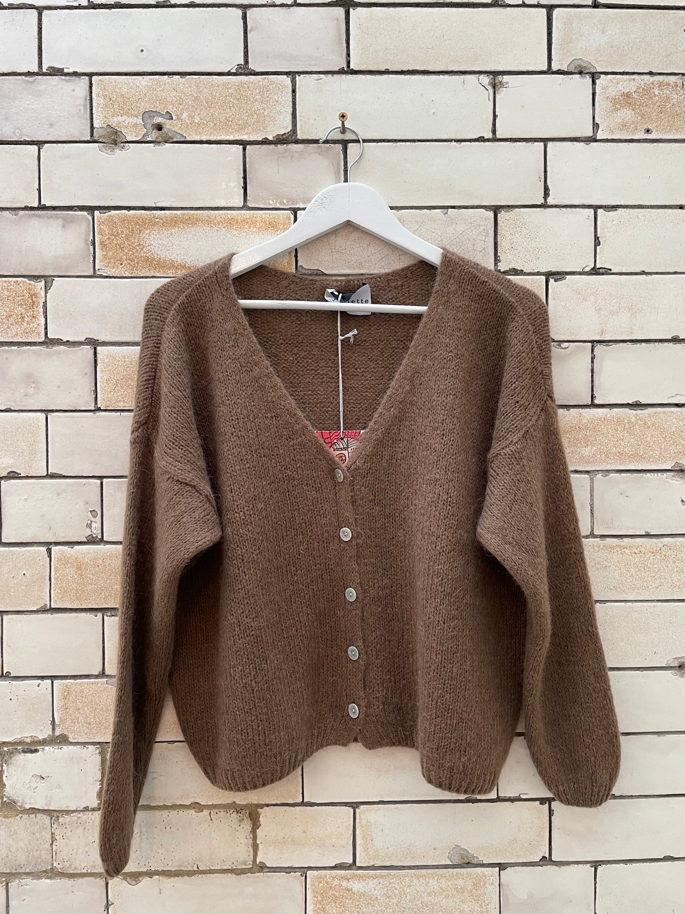 Mohair Cardigan - Brown