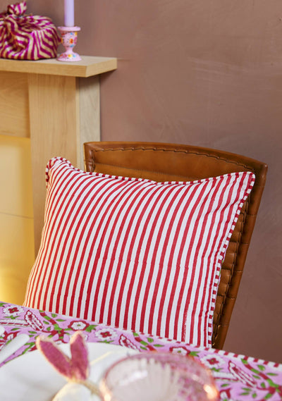Arana Floral Block Print Cushion Cover