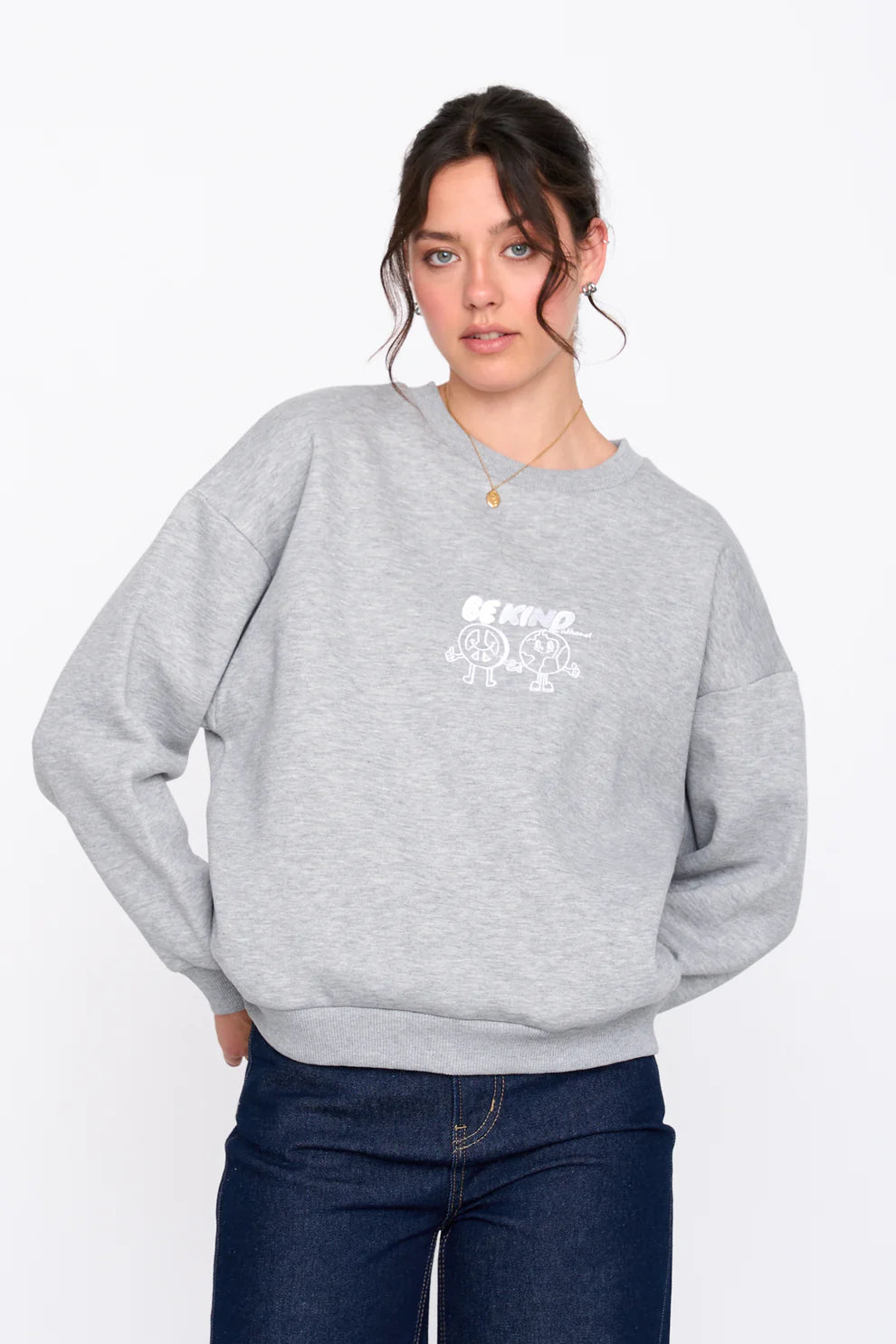 Be Kind Sweatshirt Grey