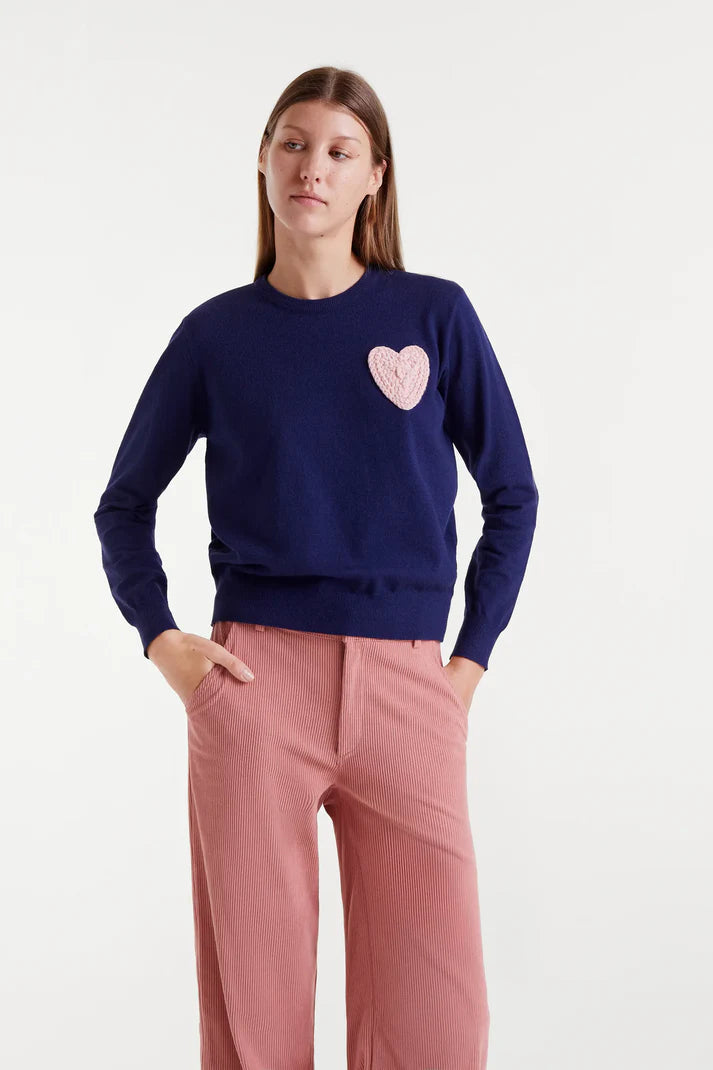 CF Heart Jumper Navy