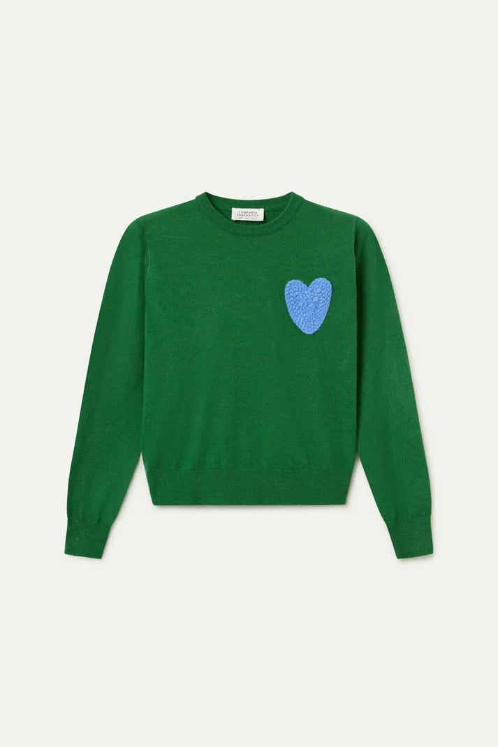 CF Heart Jumper Green