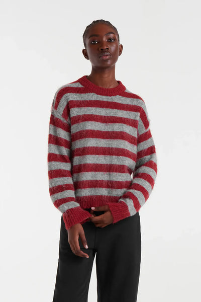 CF Striped Knit Red/Grey
