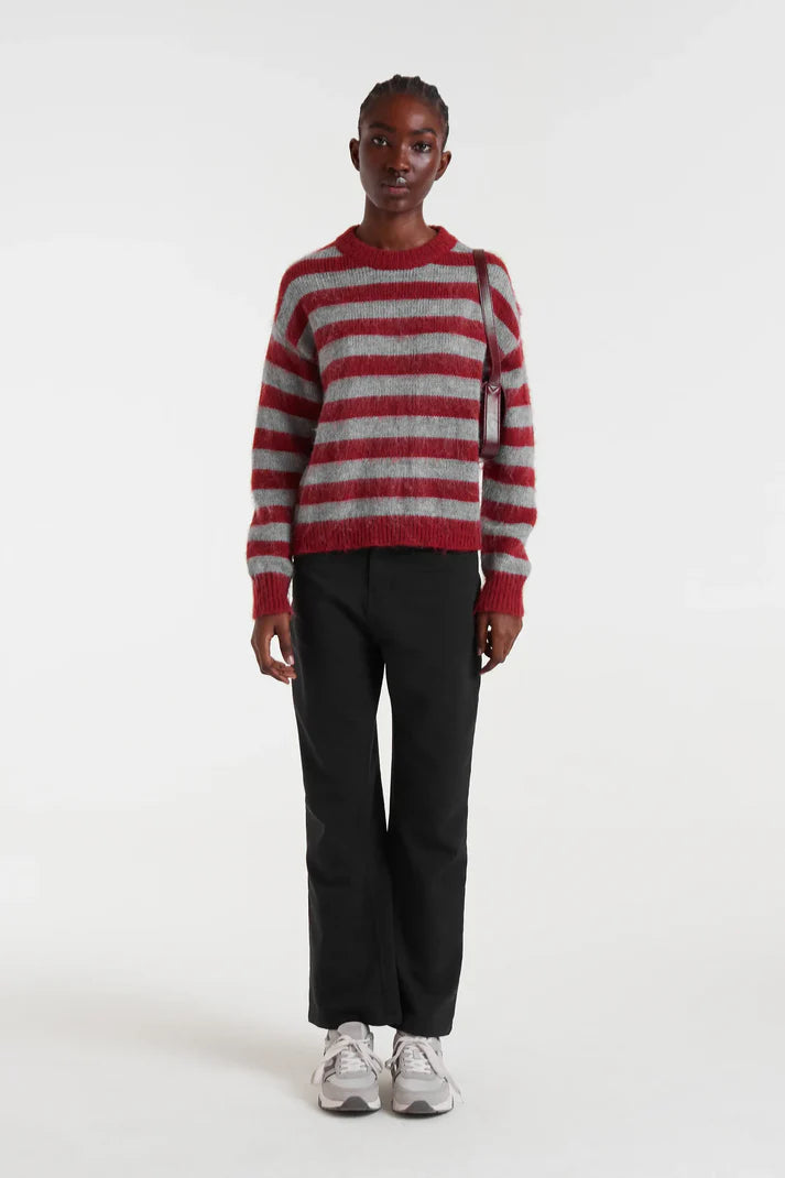 CF Striped Knit Red/Grey
