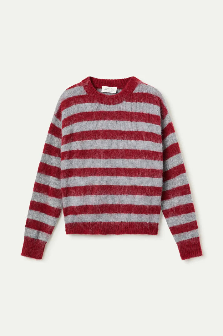 CF Striped Knit Red/Grey