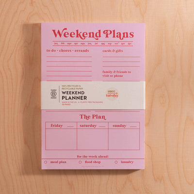 Weekend Planner Pad A5 | Pink & Red