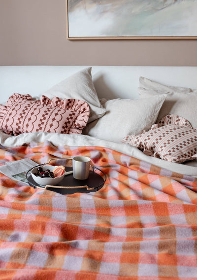 Cotton Cushion in Pink Stripe