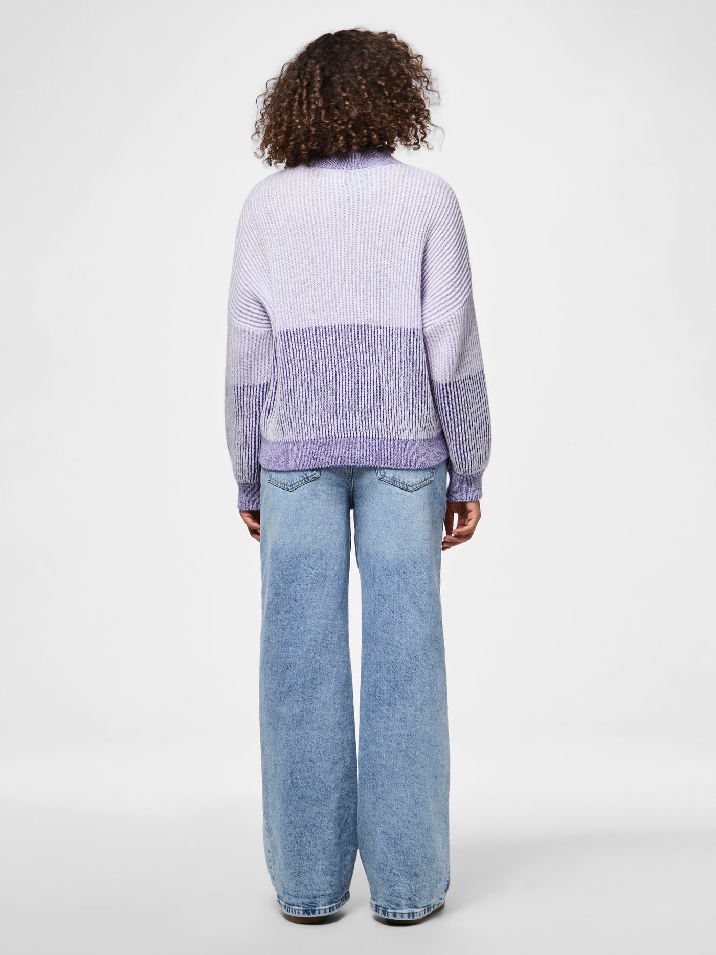 PcNella Knit Lavender Colorblock