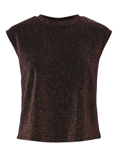 PcMaeve Top Hot Fudge Brown Lurex