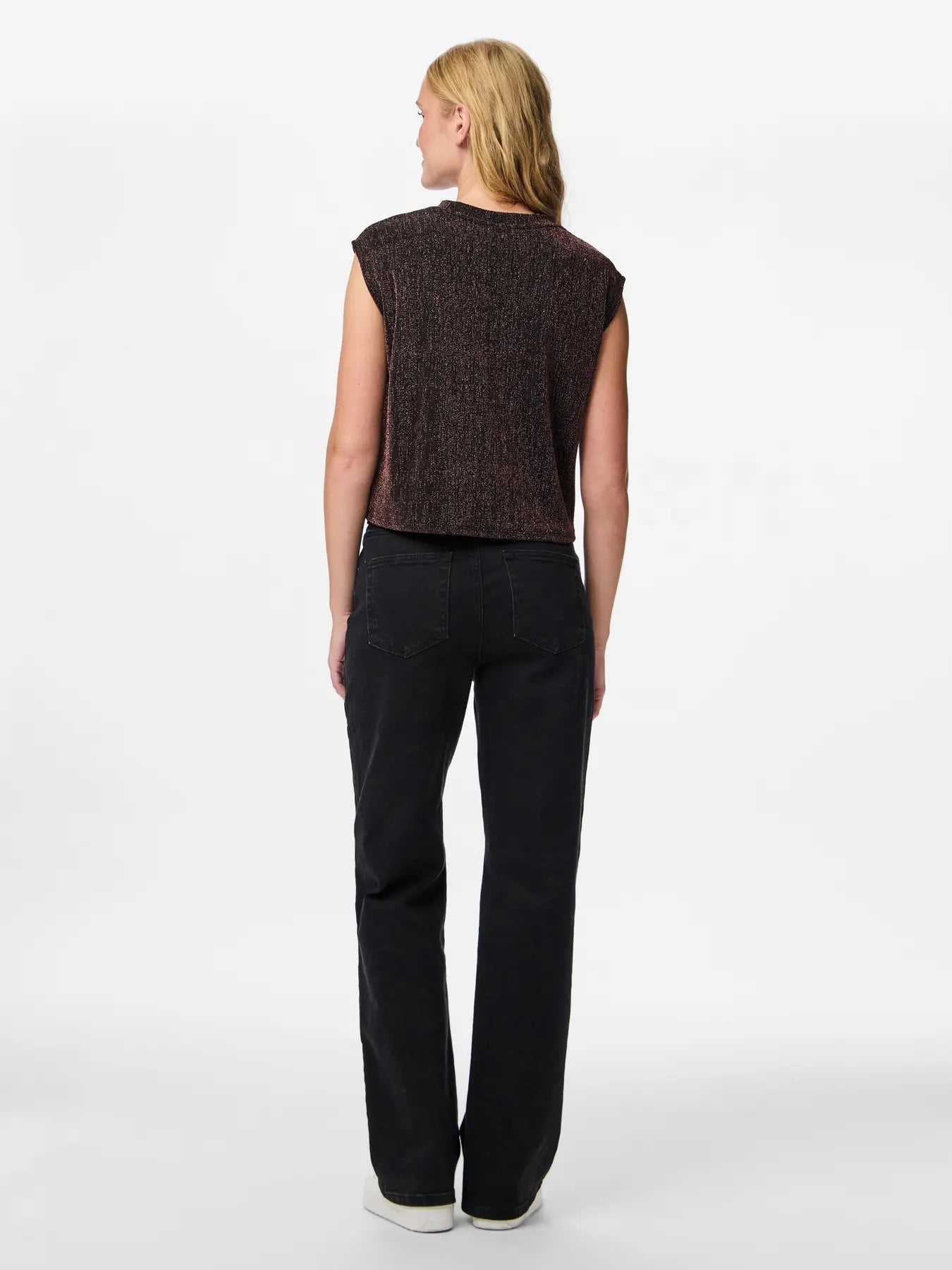 PcMaeve Top Hot Fudge Brown Lurex