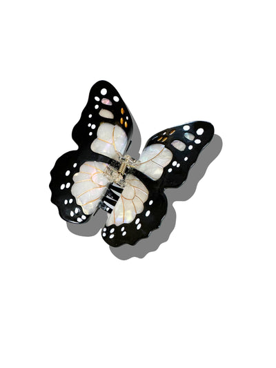 Hand-painted Monarch Butterfly Claw Hair Clip | Eco-Friendly: Pink