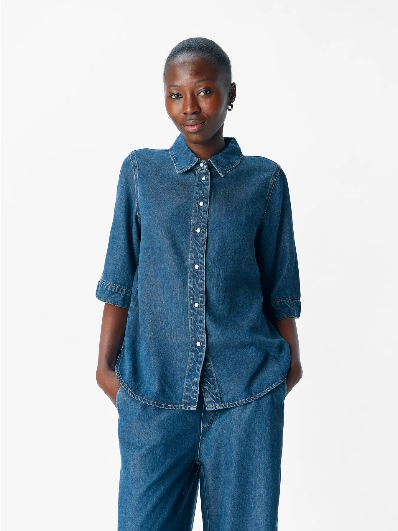 ObjFrame Denim Top Dark Blue