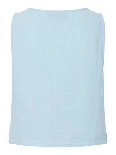 PcSastina Cropped Top Cashmere Blue